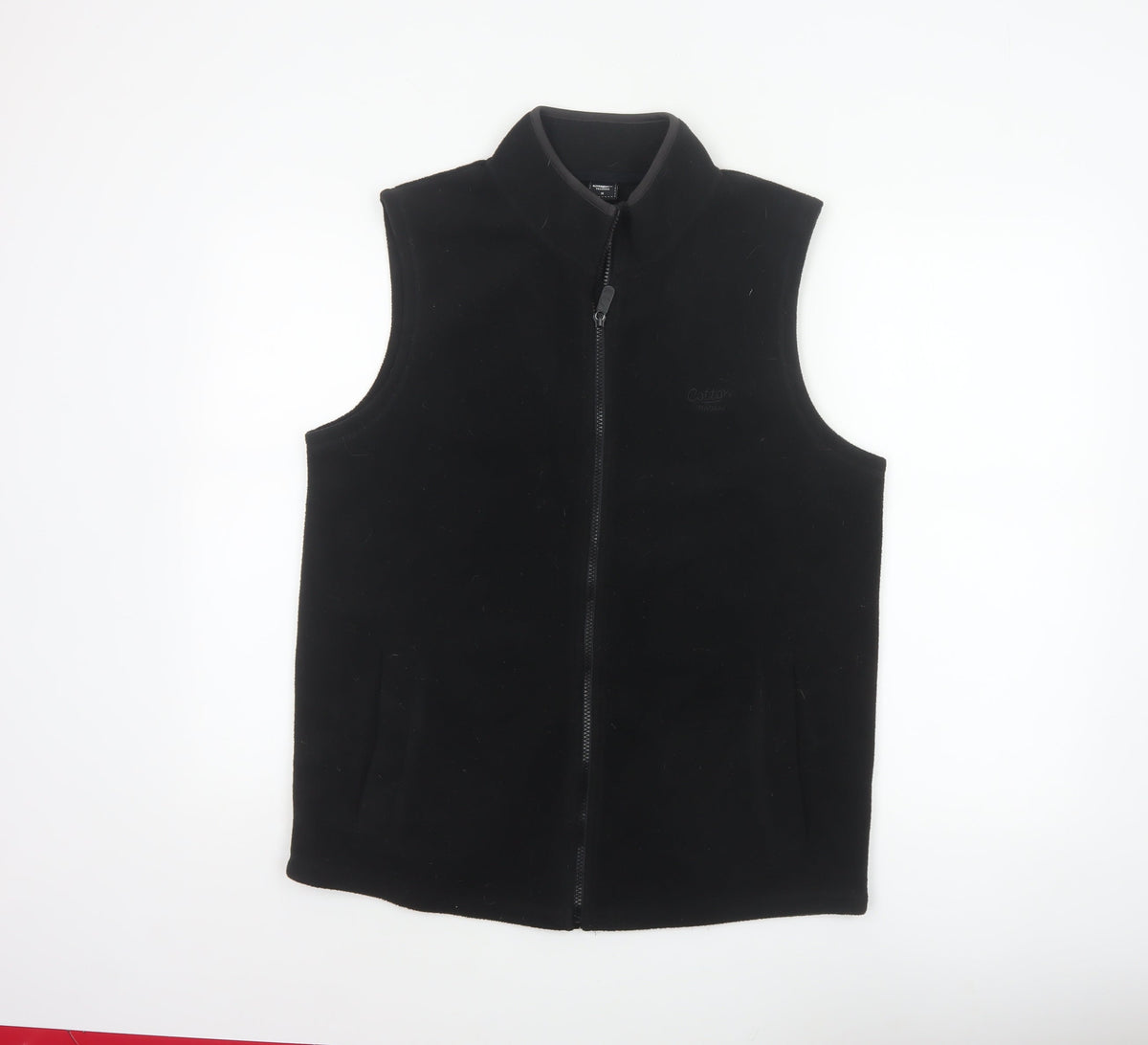 Cotton Traders Men’s Black M Basic Fleece Zip Bodywarmer Waistcoat