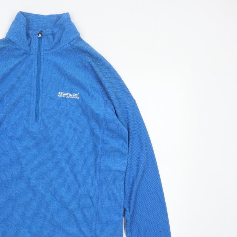 Regatta Men’s Blue L 1/4 Zip Fleece Outdoor Sweatshirt