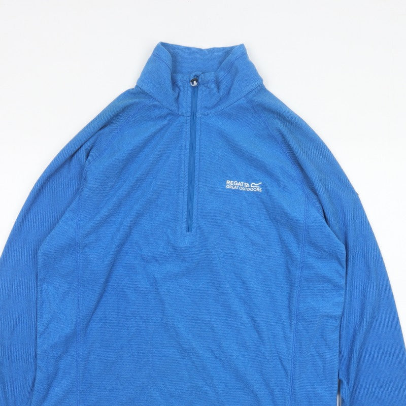 Regatta Men’s Blue L 1/4 Zip Fleece Outdoor Sweatshirt