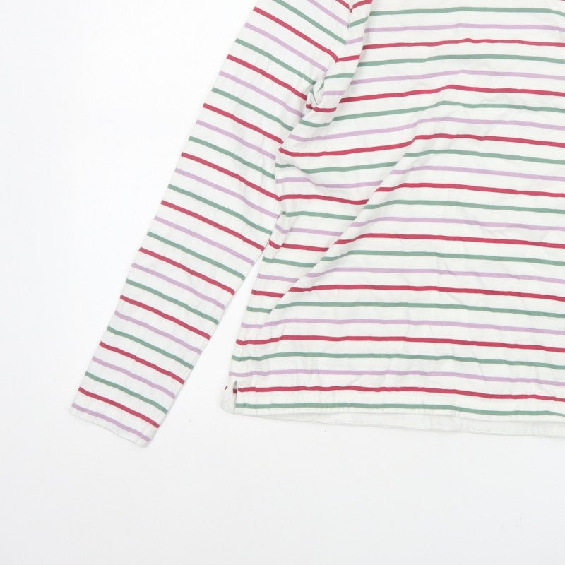 FatFace Women’s Multicoloured Stripe Cotton Long Sleeve T-Shirt UK 10
