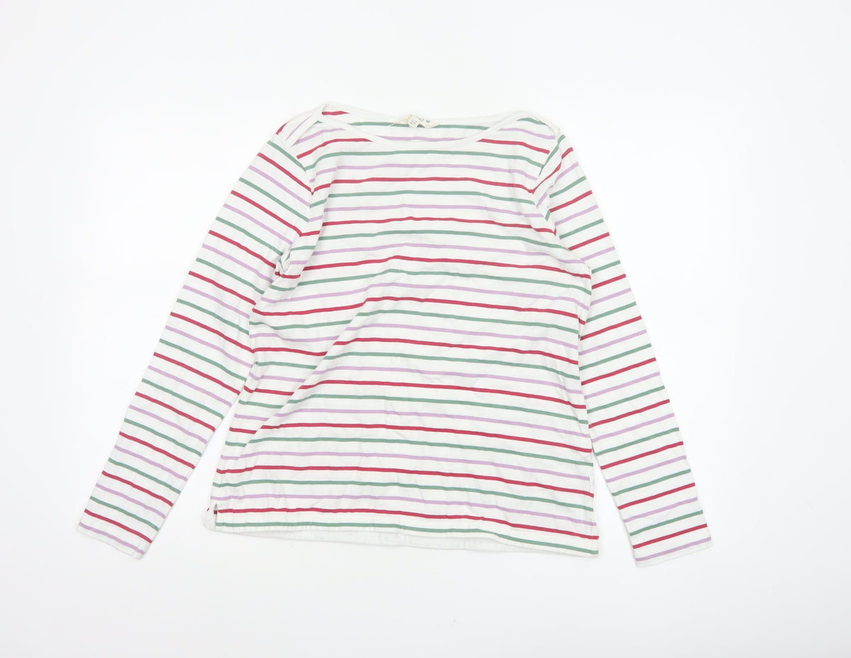 FatFace Women’s Multicoloured Stripe Cotton Long Sleeve T-Shirt UK 10