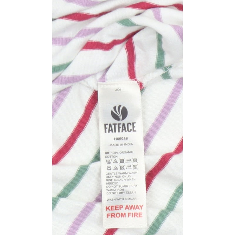FatFace Women’s Multicoloured Stripe Cotton Long Sleeve T-Shirt UK 10