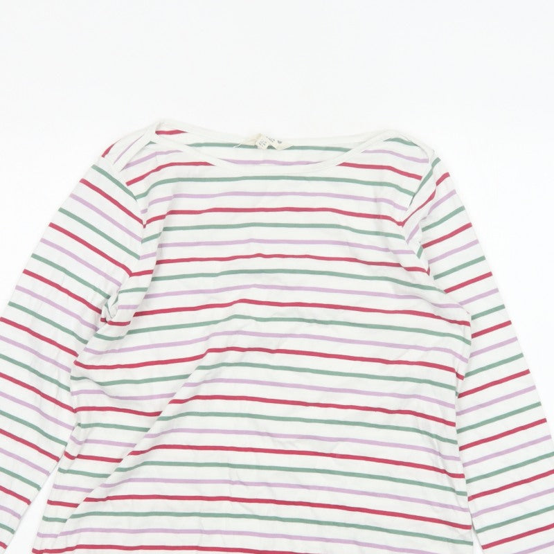 FatFace Women’s Multicoloured Stripe Cotton Long Sleeve T-Shirt UK 10