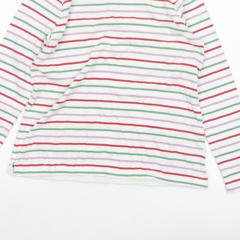 FatFace Women’s Multicoloured Stripe Cotton Long Sleeve T-Shirt UK 10