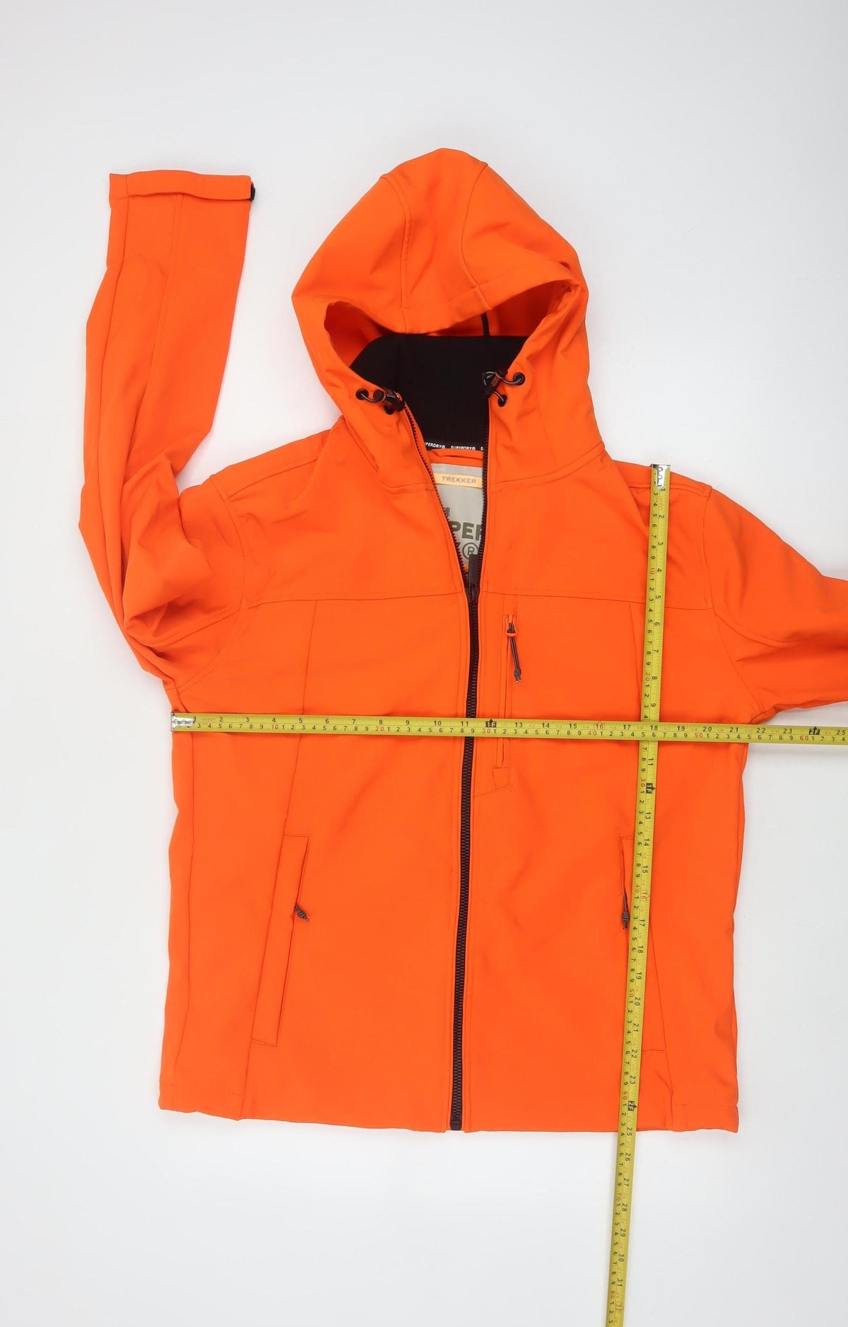 Superdry Men Orange L Trekker Hooded Softshell Windbreaker Jacket