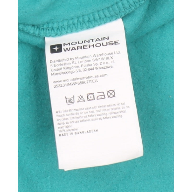 Mountain Warehouse Women Green L Fleece 1/2 Zip Pullover Sweatshirt