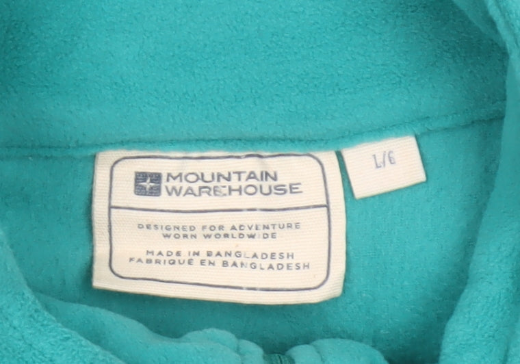 Mountain Warehouse Women Green L Fleece 1/2 Zip Pullover Sweatshirt