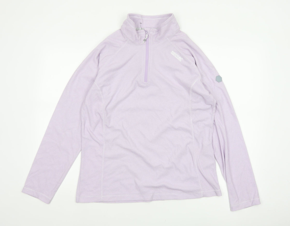 Regatta Women’s Pink UK 14 1/4 Zip High Neck Pullover Sweatshirt