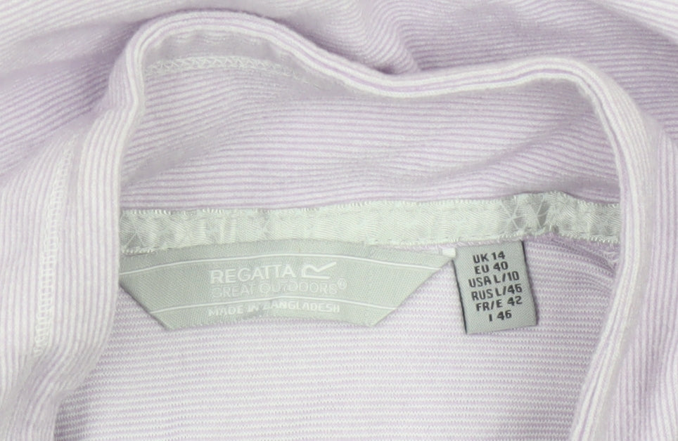 Regatta Women’s Pink UK 14 1/4 Zip High Neck Pullover Sweatshirt