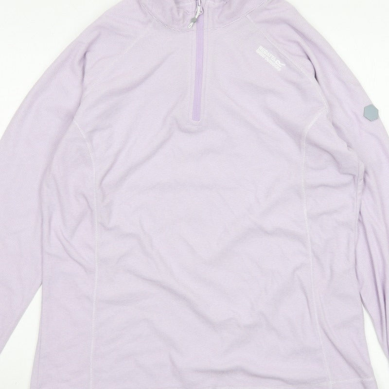 Regatta Women’s Pink UK 14 1/4 Zip High Neck Pullover Sweatshirt