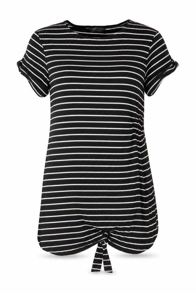 Marks and Spencer Women Black Stripe Size 18 Shift Tie Waist Dress