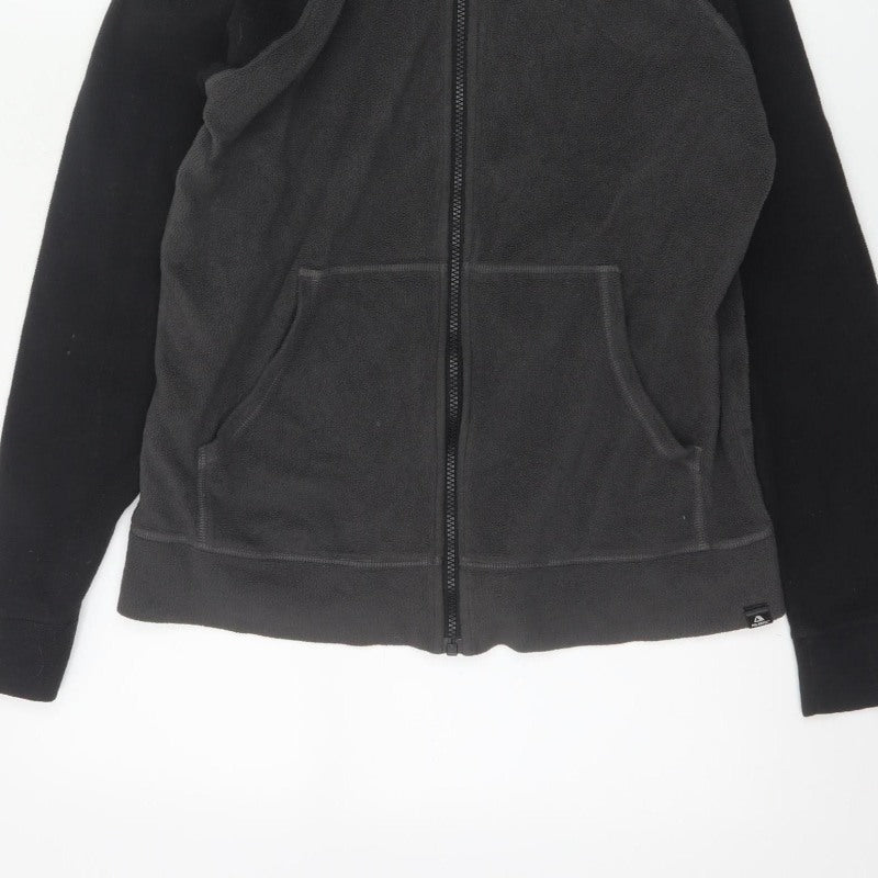 The North Face Boys XL Black Grey Full Zip Fleece Hoodie Logo