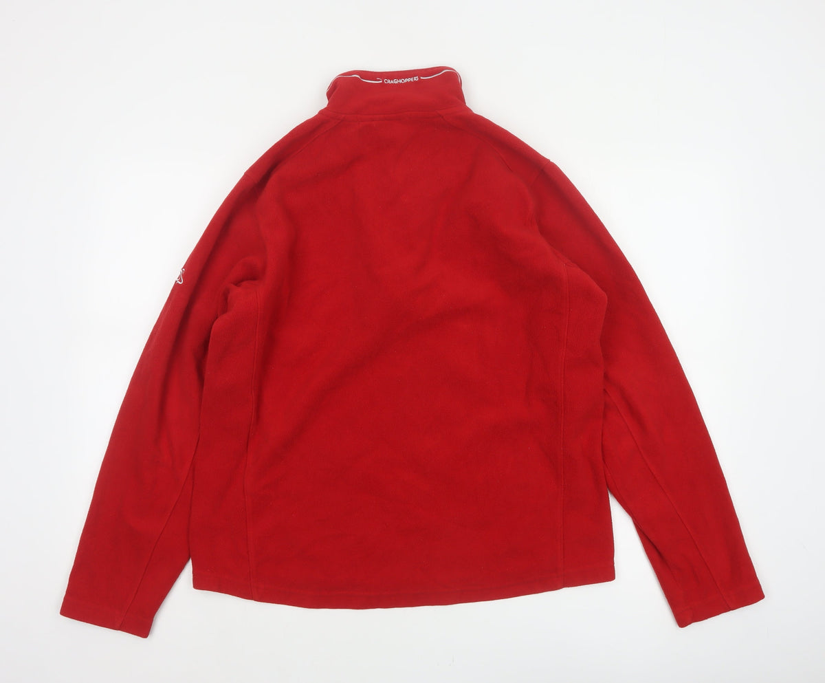 Craghoppers Men’s Red M 1/4 Zip Fleece Sweatshirt Outdoor Hiking