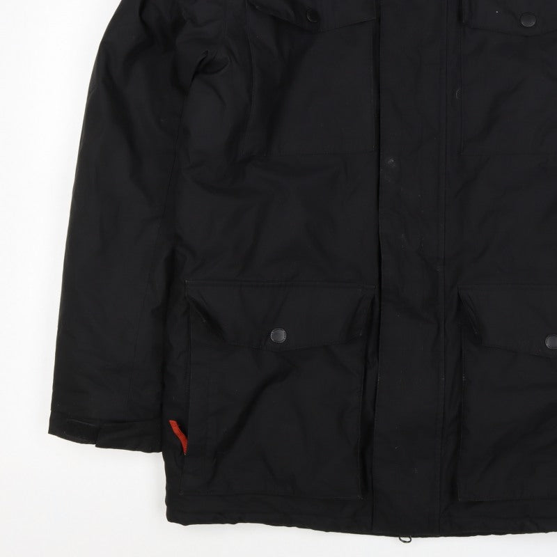 Free Country Men’s Black Grey Small Padded Parka Jacket