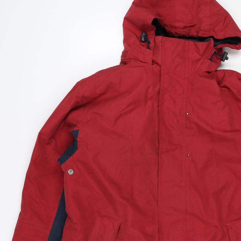 Hawkshead Men’s Red Navy L Hooded Anorak Outdoor Jacket