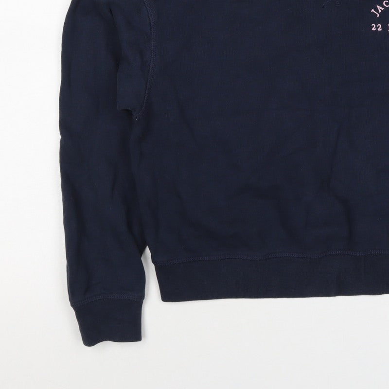 Jack Wills Women’s Blue UK 6 Logo Crew Neck Pullover Sweatshirt