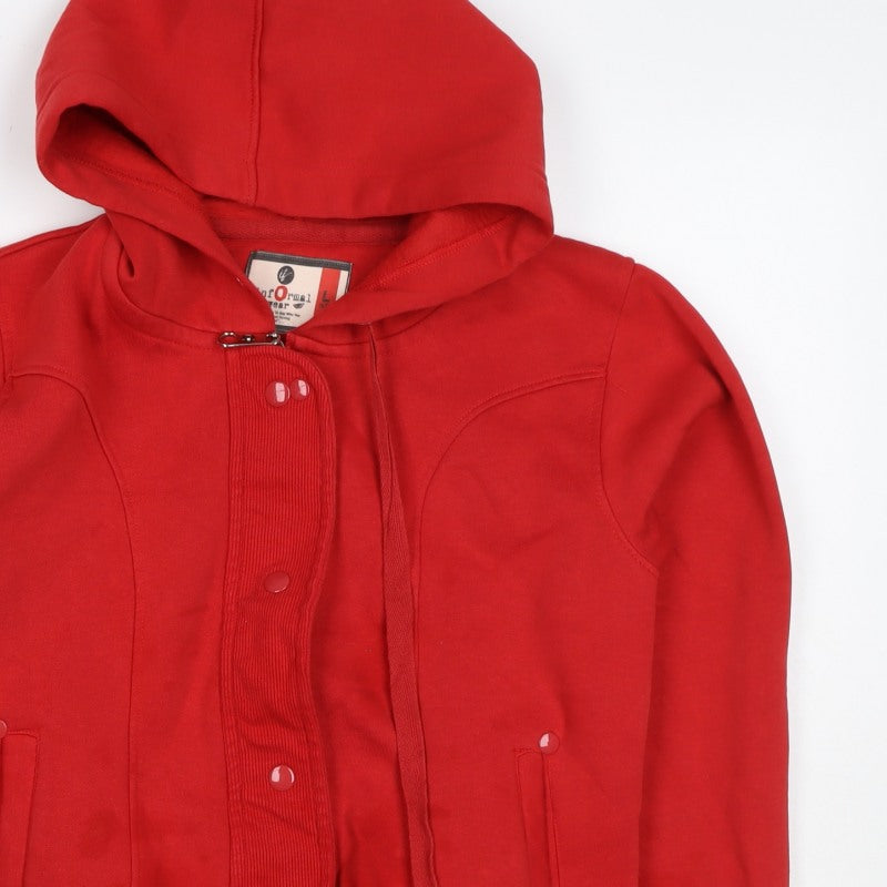 Informal Wear Women’s Red L Full Zip Hooded Sweatshirt