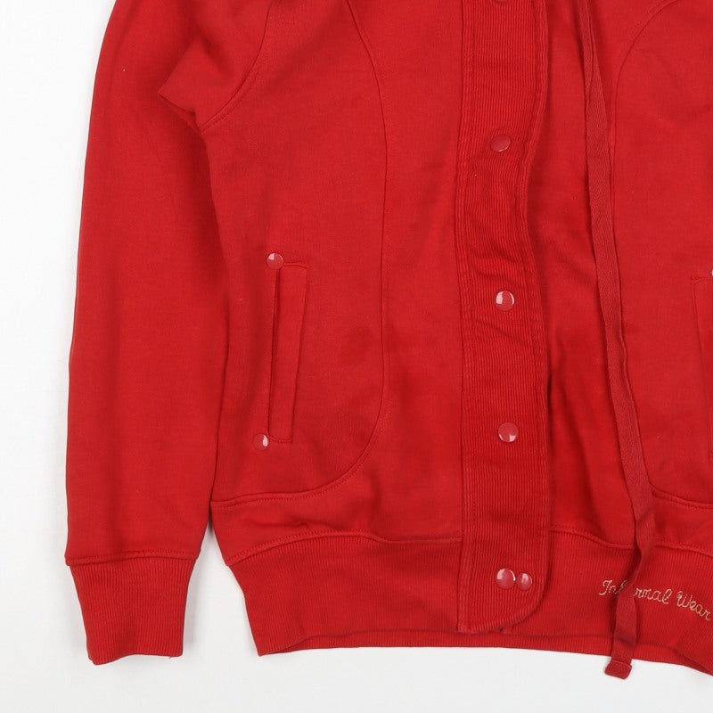 Informal Wear Women’s Red L Full Zip Hooded Sweatshirt