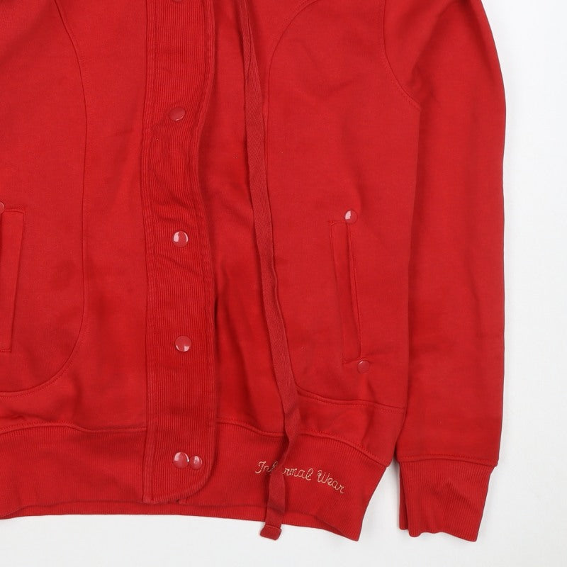 Informal Wear Women’s Red L Full Zip Hooded Sweatshirt