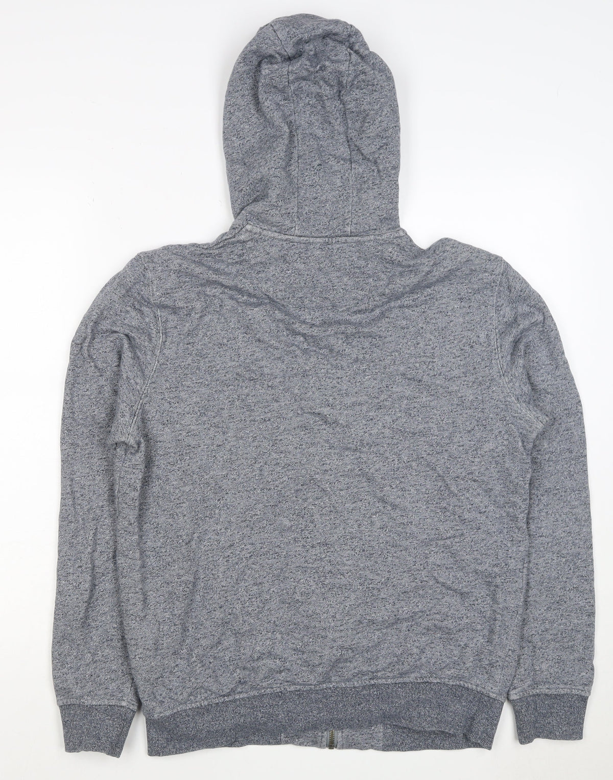 Lyle & Scott Men Grey XS Full Zip Hoodie Logo Cotton Blend