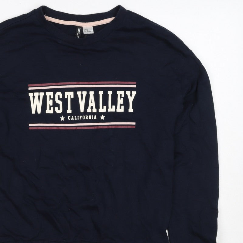 H&M Divided Women’s Blue XS West Valley California Graphic Sweatshirt