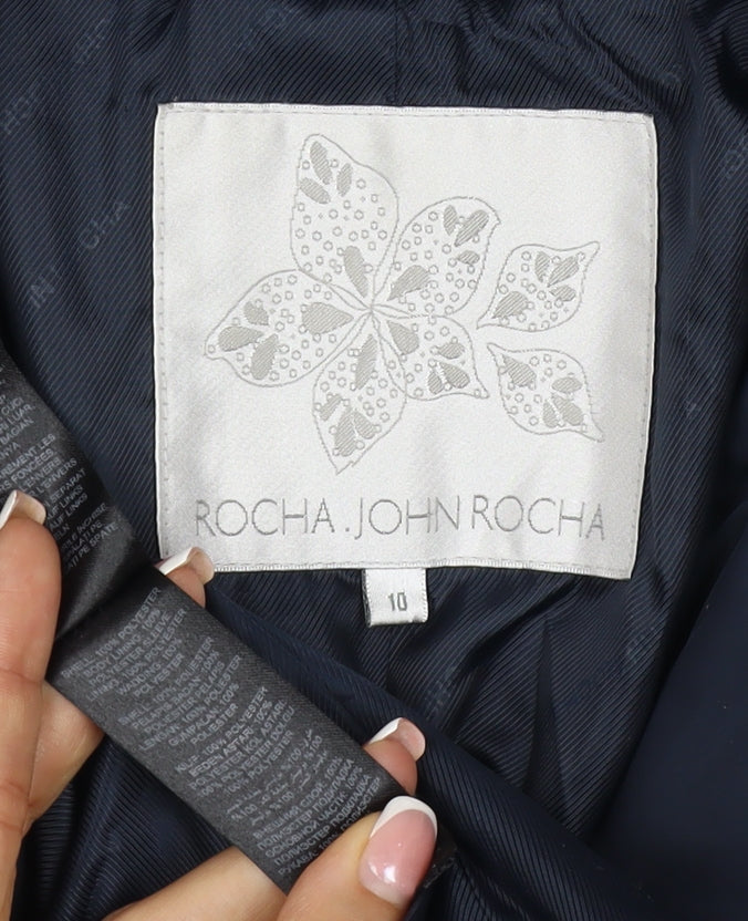 Rocha John Rocha Women’s Blue Size 10 Quilted Padded Jacket