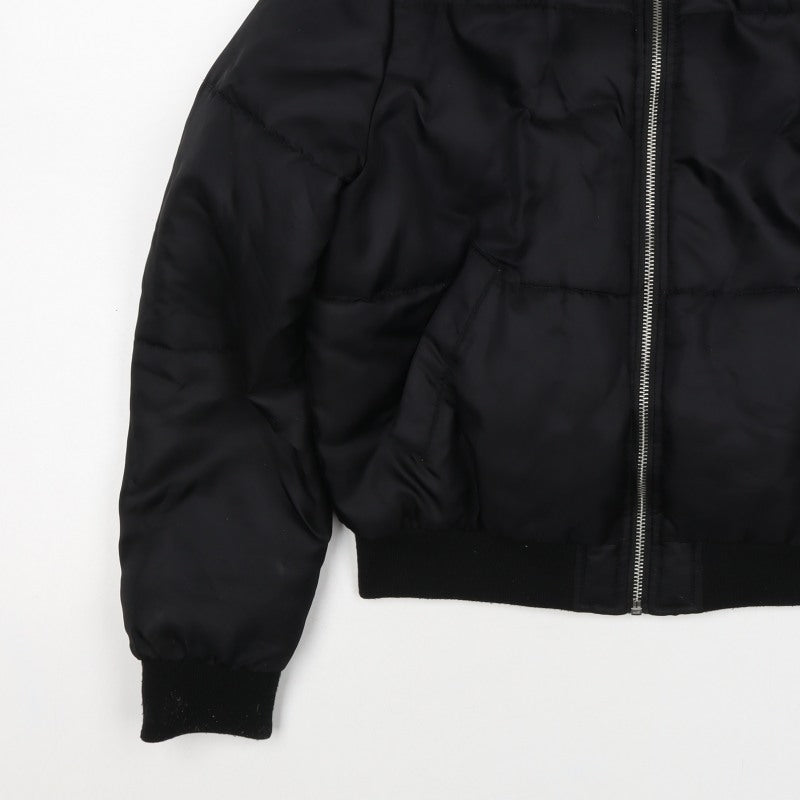 New Look 915 Girls Black Padded Bomber Jacket Age 12-13 Years Zip
