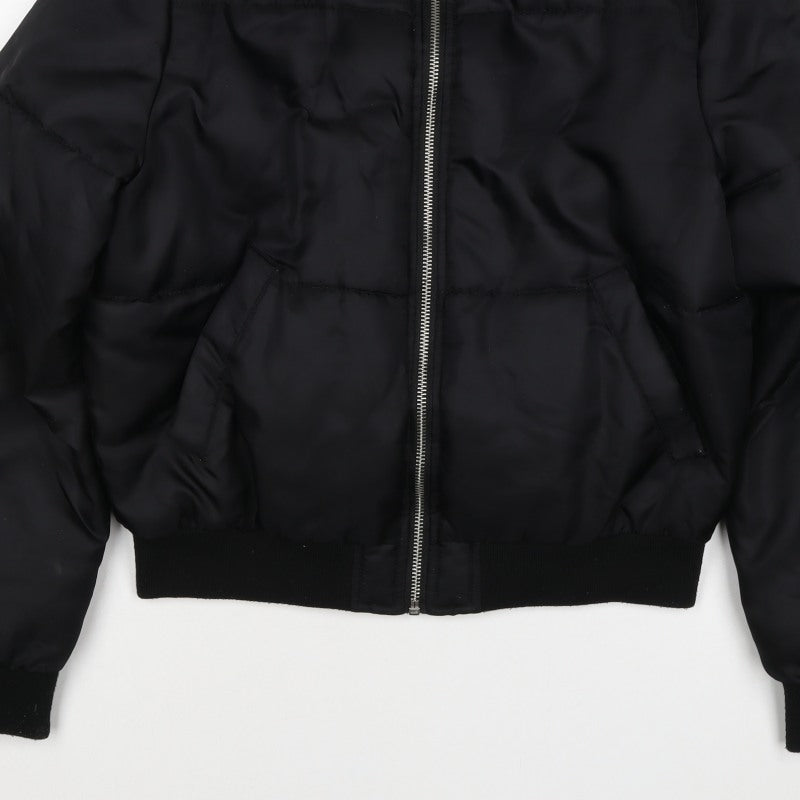 New Look 915 Girls Black Padded Bomber Jacket Age 12-13 Years Zip