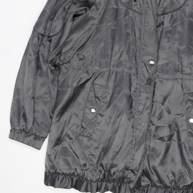 No.1 by OX Women’s Grey Size 16 Long Hooded Parka Coat