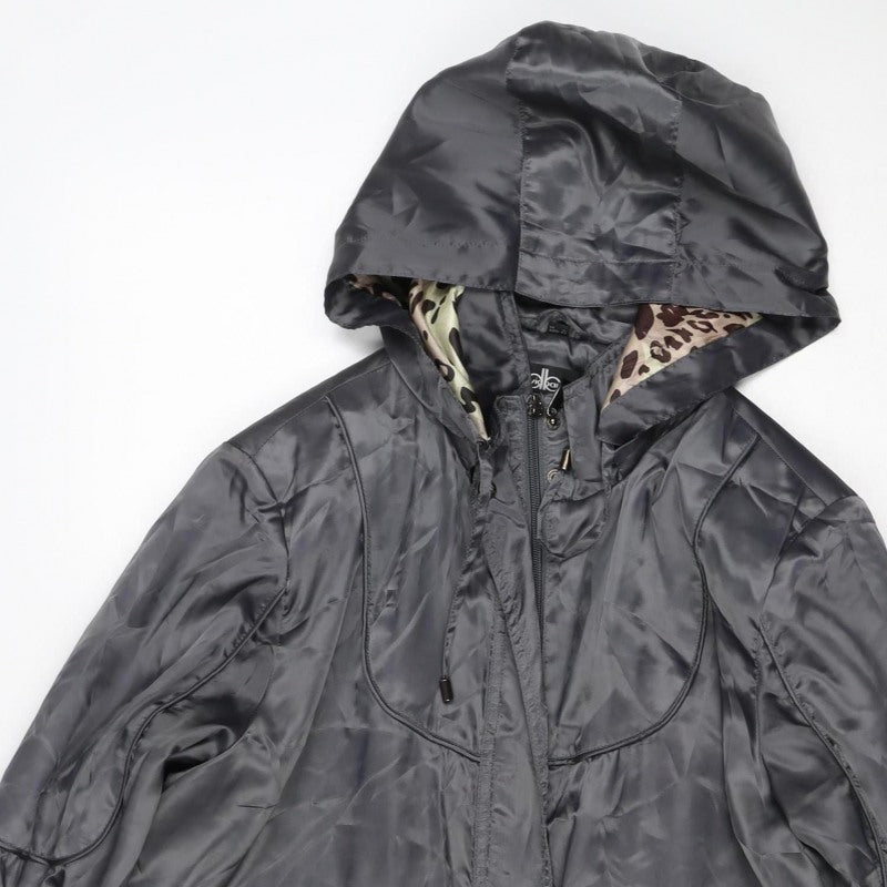 No.1 by OX Women’s Grey Size 16 Long Hooded Parka Coat