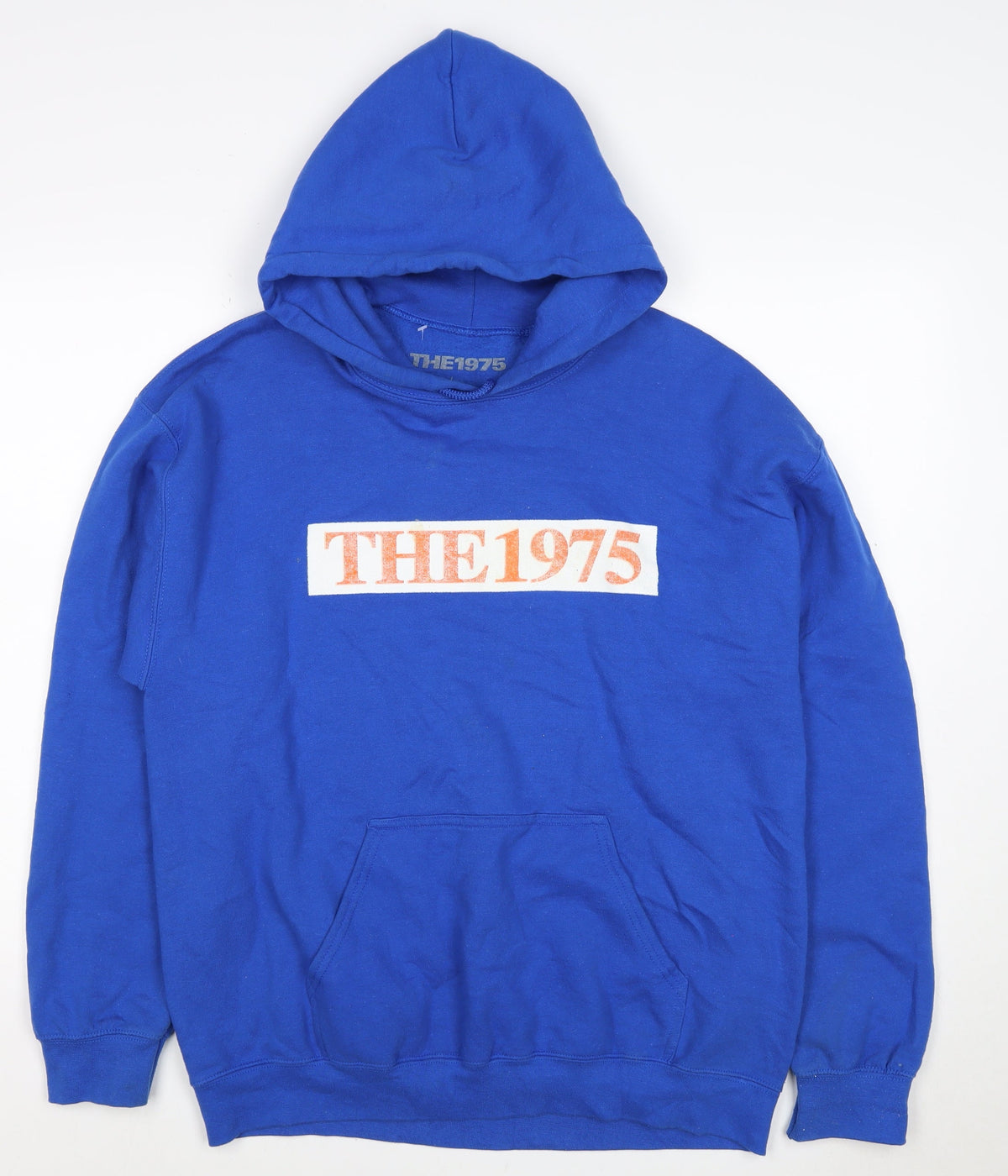 The 1975 Men’s Blue L Pullover Hoodie Music Tour Graphic Pocket
