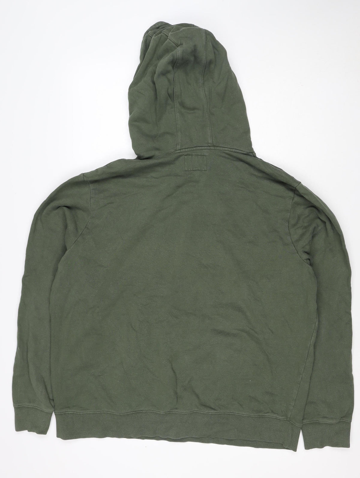 GUESS Men’s Green XL Regular Fit Pullover Logo Hoodie Fleece