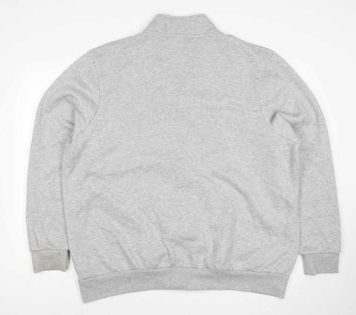 Slazenger Men's Grey 2XL Full Zip High Neck Logo Sweatshirt