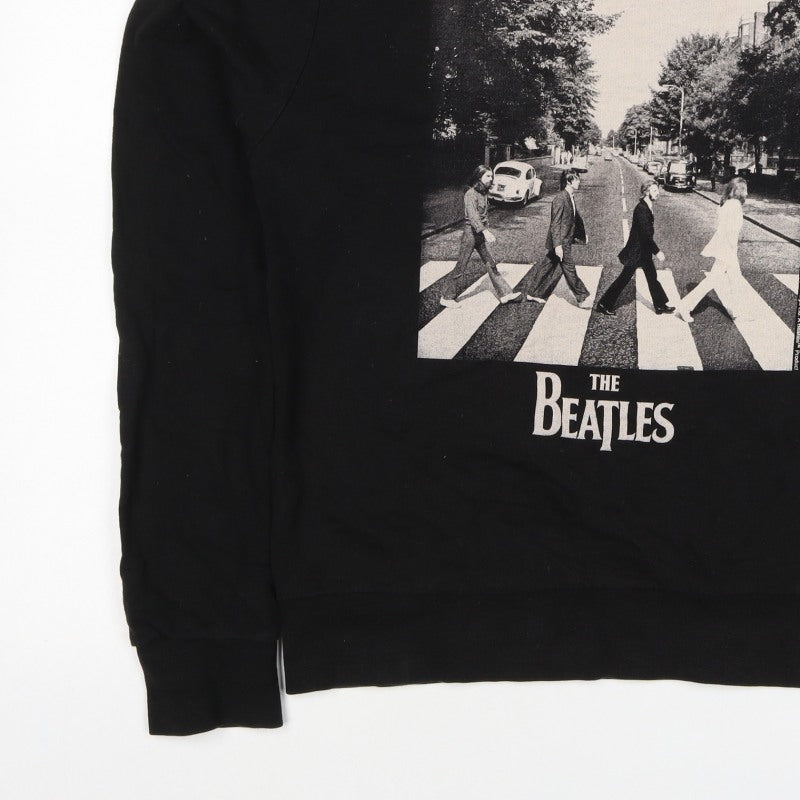 The Beatles Men’s Black L Abbey Road Graphic Print Crew Neck Sweatshirt