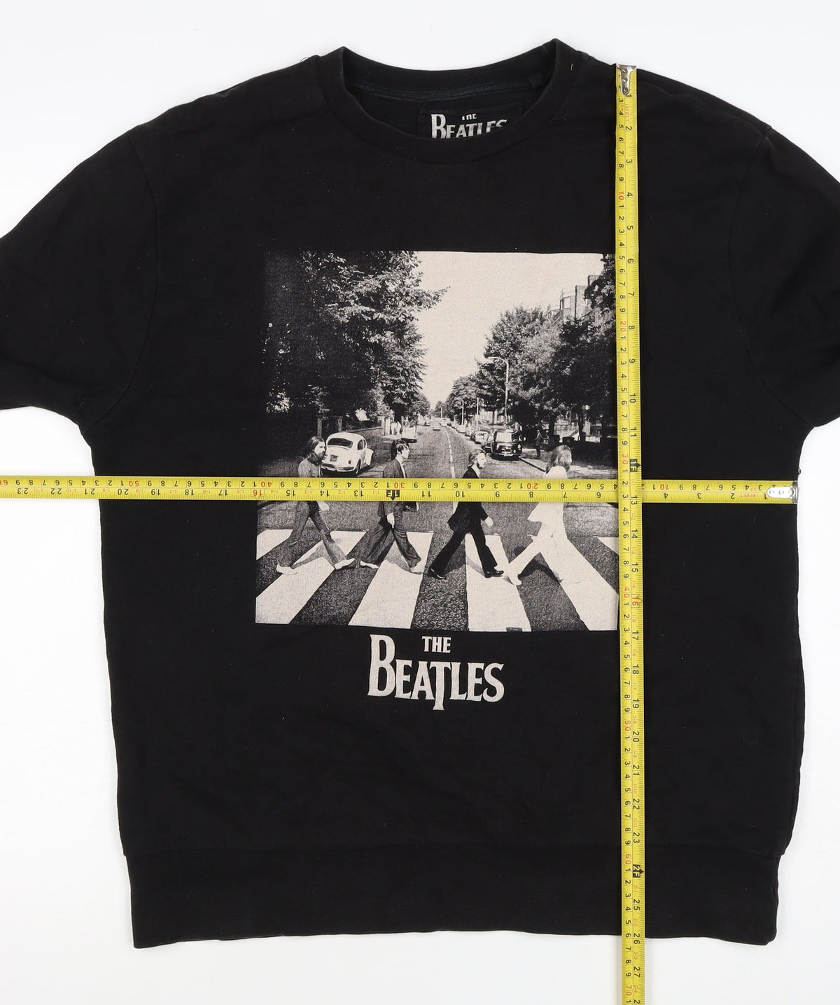 The Beatles Men’s Black L Abbey Road Graphic Print Crew Neck Sweatshirt
