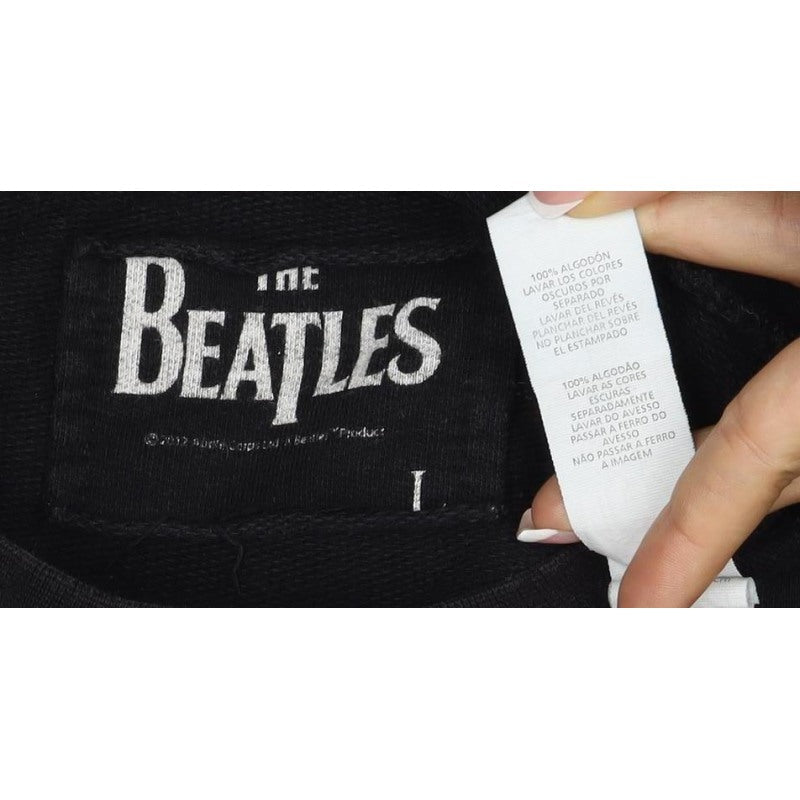 The Beatles Men’s Black L Abbey Road Graphic Print Crew Neck Sweatshirt