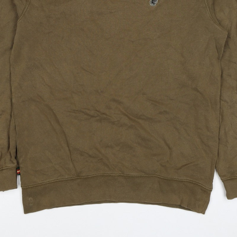 Luke Sport Men’s Brown L Crew Neck Cotton Logo Pullover Sweatshirt