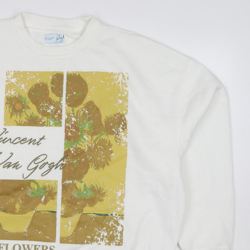 Primark Women Ivory S 10/12 Van Gogh Sunflowers Graphic Sweatshirt