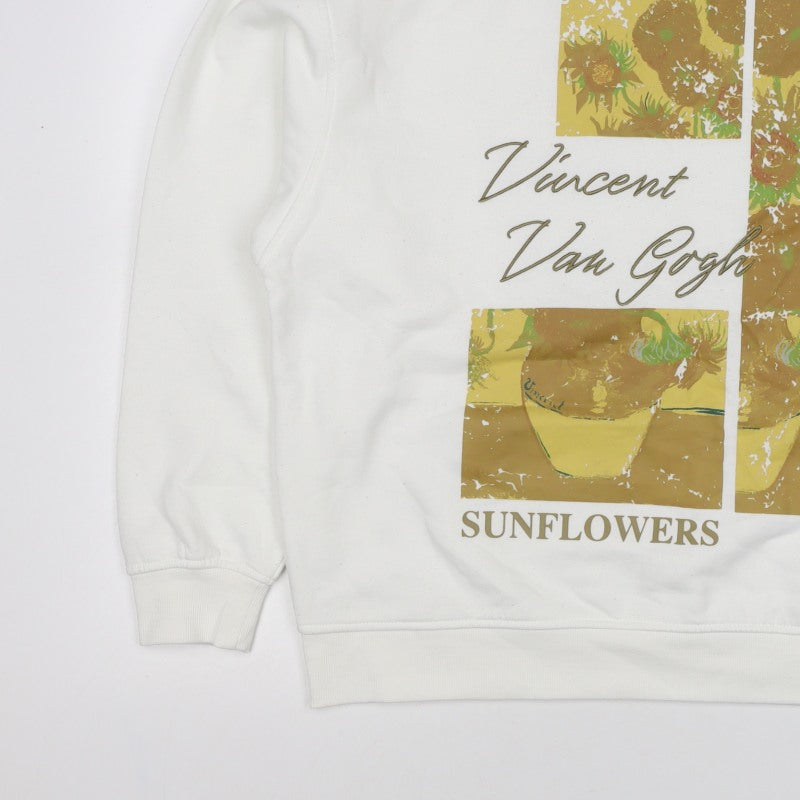 Primark Women Ivory S 10/12 Van Gogh Sunflowers Graphic Sweatshirt