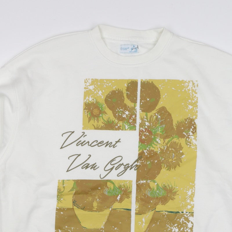Primark Women Ivory S 10/12 Van Gogh Sunflowers Graphic Sweatshirt