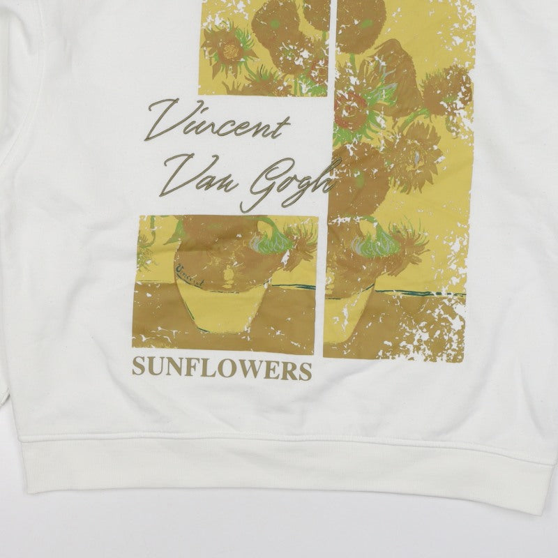 Primark Women Ivory S 10/12 Van Gogh Sunflowers Graphic Sweatshirt