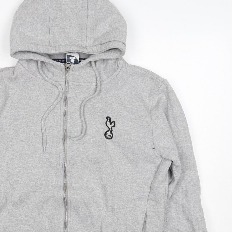 Tottenham Hotspur Boys Grey Size 16 Full Zip Hooded Hoodie