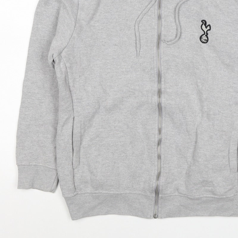 Tottenham Hotspur Boys Grey Size 16 Full Zip Hooded Hoodie