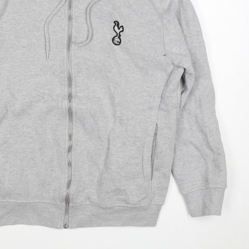 Tottenham Hotspur Boys Grey Size 16 Full Zip Hooded Hoodie