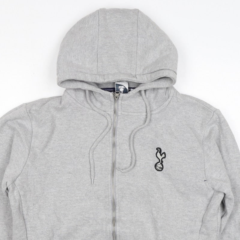 Tottenham Hotspur Boys Grey Size 16 Full Zip Hooded Hoodie