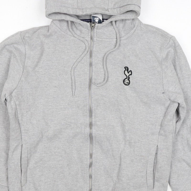 Tottenham Hotspur Boys Grey Size 16 Full Zip Hooded Hoodie