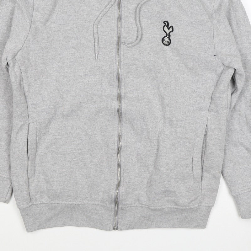 Tottenham Hotspur Boys Grey Size 16 Full Zip Hooded Hoodie