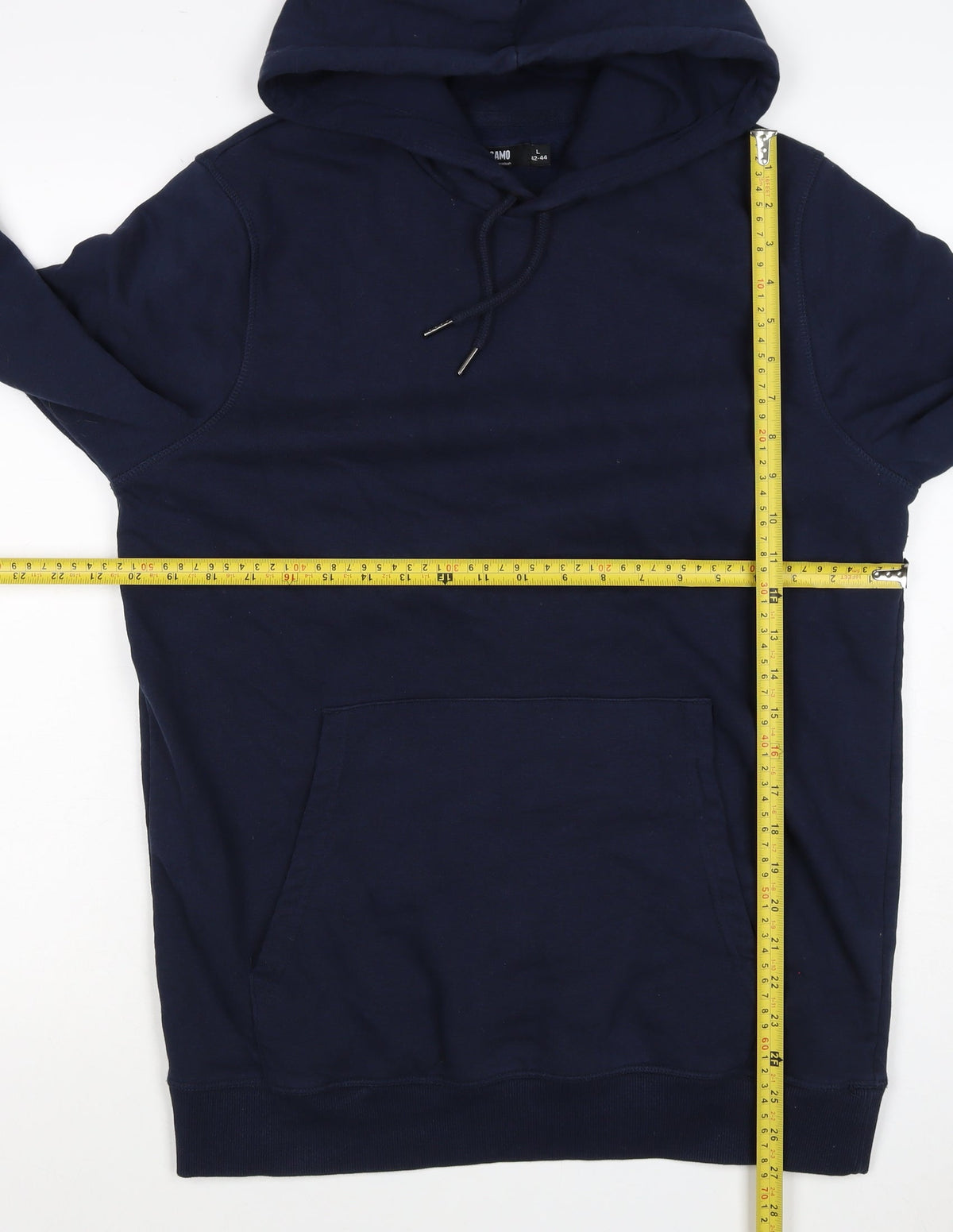 Jacamo Men’s Blue L Pullover Hoodie Cotton Blend Kangaroo Pocket