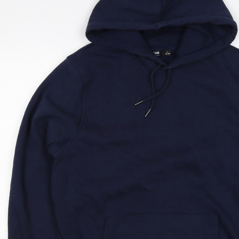 Jacamo Men’s Blue L Pullover Hoodie Cotton Blend Kangaroo Pocket