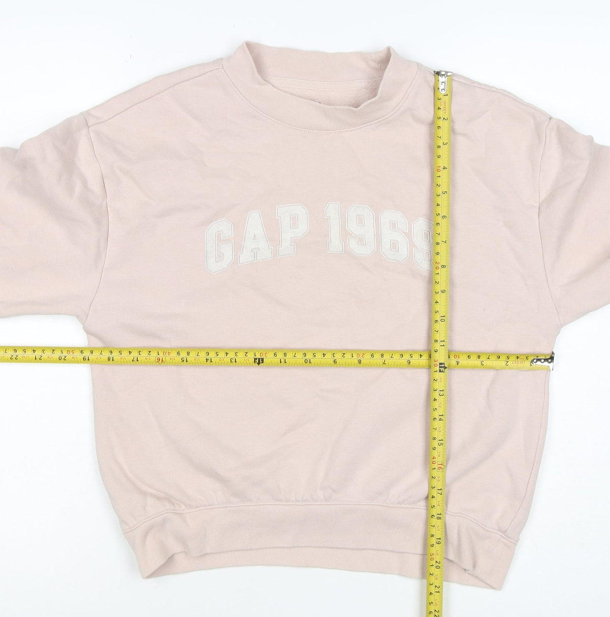 Gap Kids Girls Beige XL 12-13 Years Pullover Logo Sweatshirt